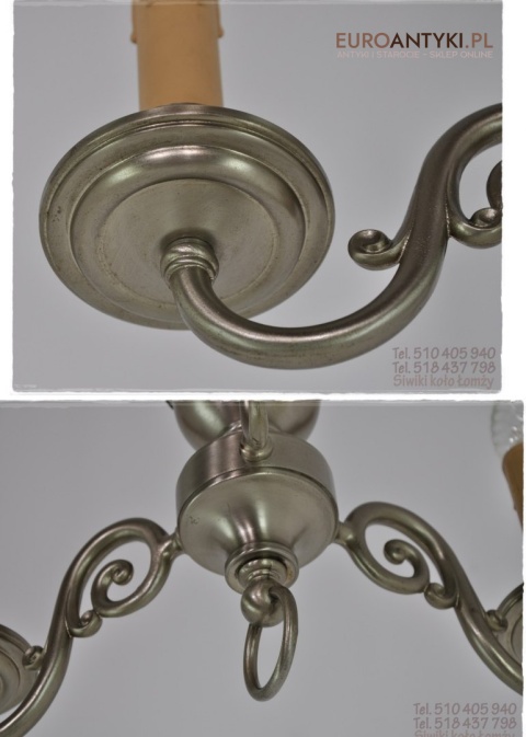 STARA MALA MALUTKA SREBRNA LAMPA ZYRANDOL DO HOLU