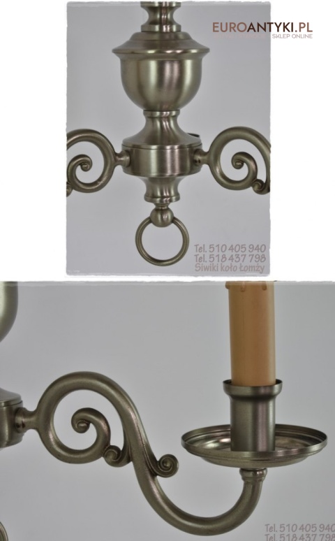 STARA MALA MALUTKA SREBRNA LAMPA ZYRANDOL DO HOLU