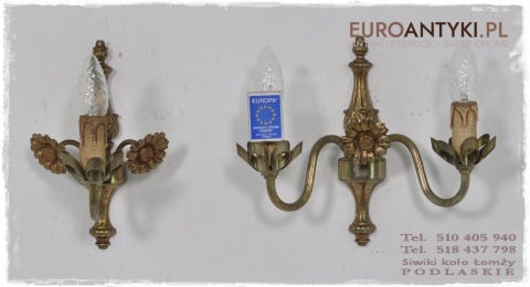 STARE KINKIETY SREBRNY KOLOR SATARE SREBRO LAMPKI