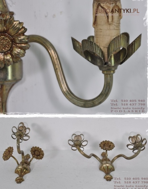 STARE KINKIETY SREBRNY KOLOR SATARE SREBRO LAMPKI