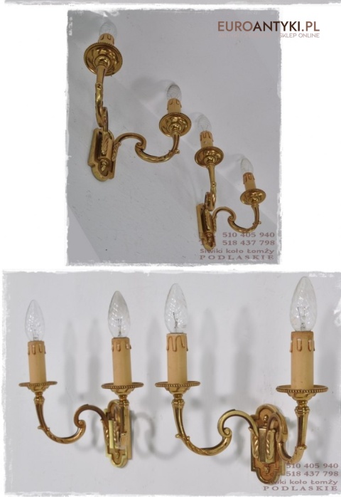 STARE ZLOTE KINKIETY EMPIRE EMPIR STYL ANGIELSKI