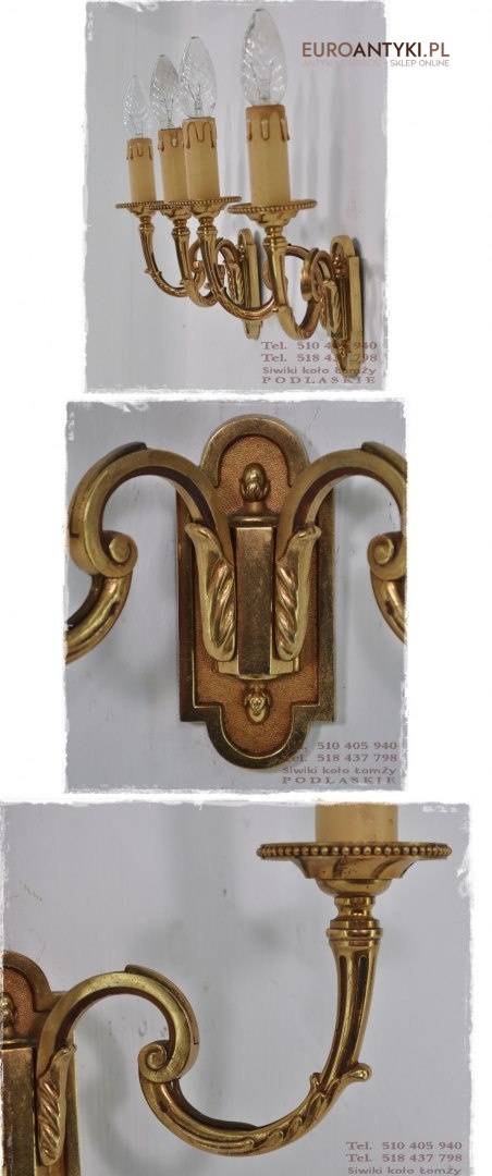 STARE ZLOTE KINKIETY EMPIRE EMPIR STYL ANGIELSKI