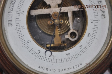 STARY BAROMETR TERMOMETR STACJA POGODOWA POGODY