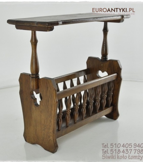 STARY DREWNIANY GAZETNIK GAZECIAK STOJAK NA GAZETY