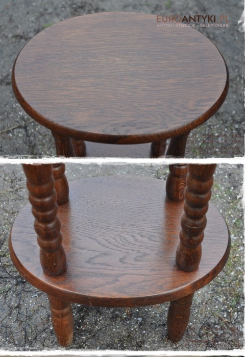 STARY OWALNY STOJAK STOJACZEK NA KWIATY STOLIK