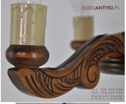 STARY RZEZBIONY MALY ZYRANDOL GORALSKI DO GANKU