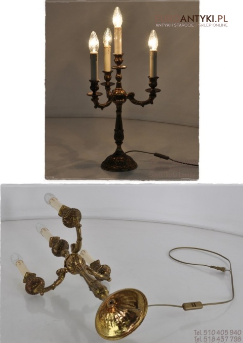 XL ANTYK DUZA STARA LAMPA LAMPKA BAROK ROKOKO