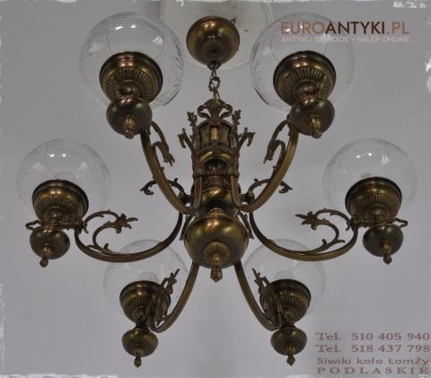 XL DUZY STARY ZYRANDOL EMPIRE EMPIR ANGLIA