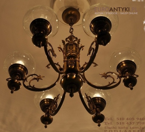 XL DUZY STARY ZYRANDOL EMPIRE EMPIR ANGLIA