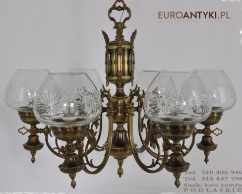 XL DUZY STARY ZYRANDOL EMPIRE EMPIR ANGLIA