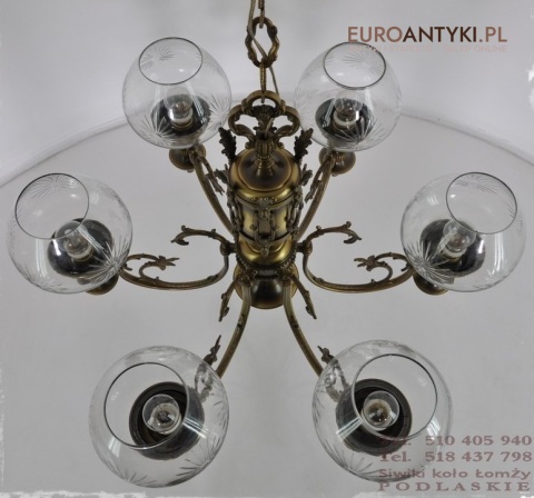 XL DUZY STARY ZYRANDOL EMPIRE EMPIR ANGLIA