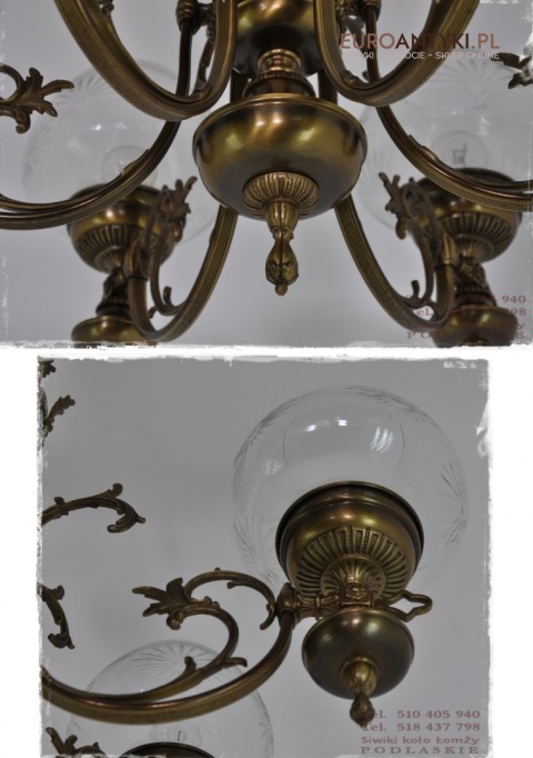 XL DUZY STARY ZYRANDOL EMPIRE EMPIR ANGLIA