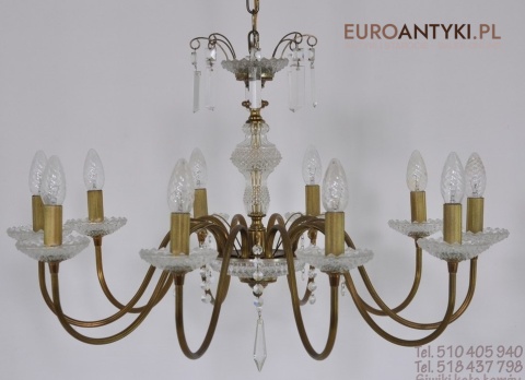 XL DUZY STARY ZYRANDOL SZKLANY DO SALONU ANTYK XL