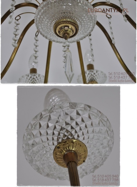 XL DUZY STARY ZYRANDOL SZKLANY DO SALONU ANTYK XL