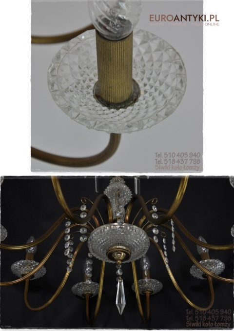 XL DUZY STARY ZYRANDOL SZKLANY DO SALONU ANTYK XL