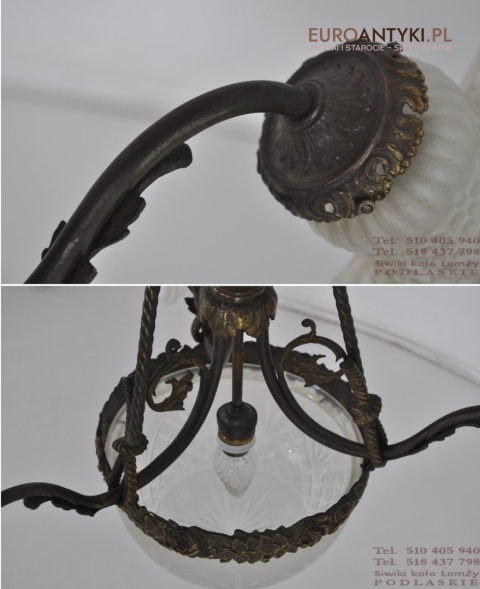 XL LAMPA ZYRANDOL ART NOUVEAU SECESJA JUGENDSTIL