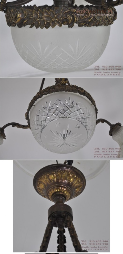 XL LAMPA ZYRANDOL ART NOUVEAU SECESJA JUGENDSTIL