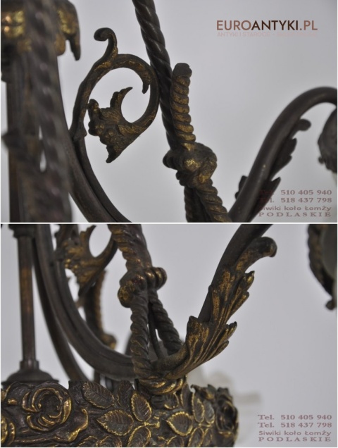 XL LAMPA ZYRANDOL ART NOUVEAU SECESJA JUGENDSTIL