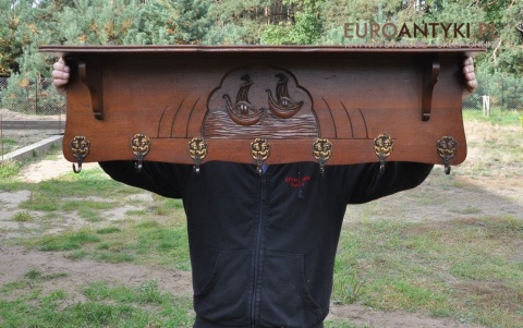 XL MARYNARSKI ANGIELSKI WIESZAK GARDEROBA STATKI x