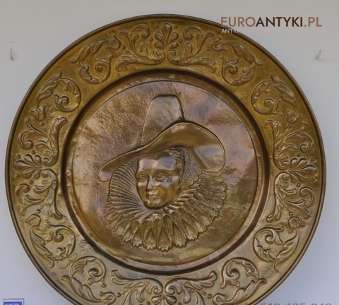 ANTYK STARY DUZY OZDOBNY TALERZ DO GOSPODY KNAJPY