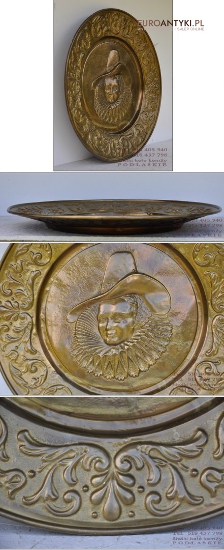 ANTYK STARY DUZY OZDOBNY TALERZ DO GOSPODY KNAJPY