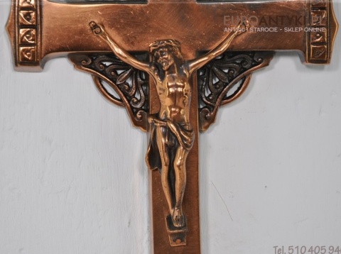 ANTYK STARY KRZYZ Z JEZUSEM JEZUS CHRYSTUS INRI