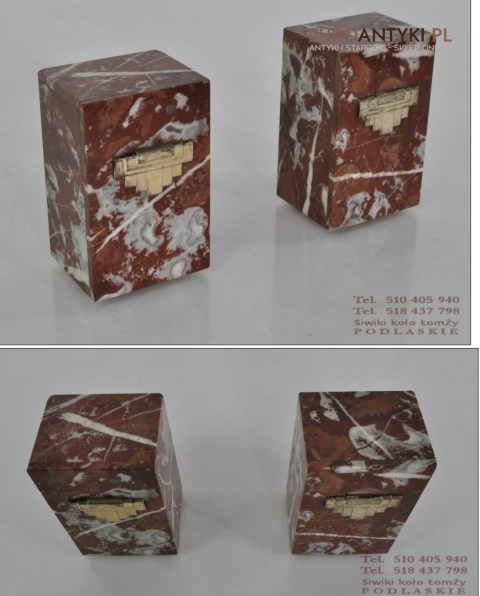 ART DECO MARMUROWE PRZYSTAWKI OZDOBA MARMUROWA