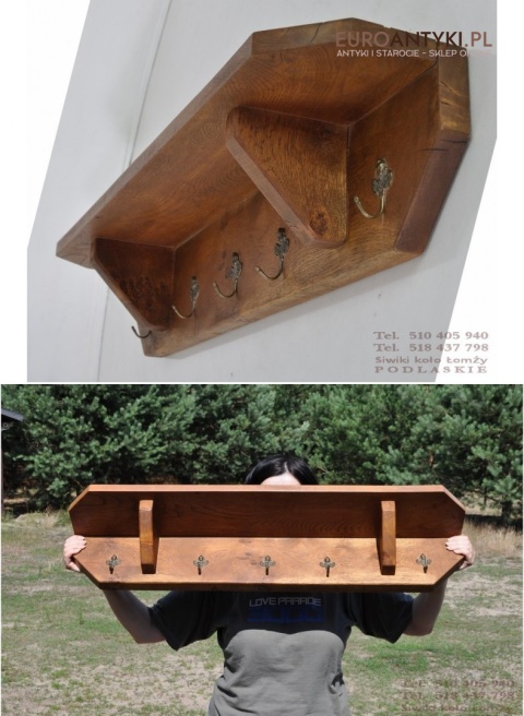 DUZA STARA GARDEROBA WIESZAKI WIESZAK HAKI ANTYK