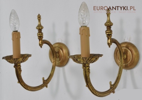 DUZE STARE ZLOTE KINKIETY LAMPKI LAMPY NA SCIANE