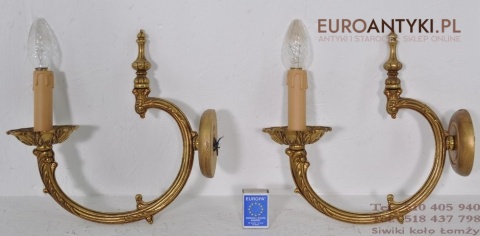 DUZE STARE ZLOTE KINKIETY LAMPKI LAMPY NA SCIANE
