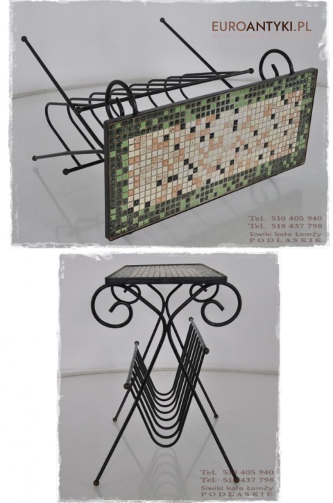 GAZETNIK STOJAK NA GAZETY Z MOZAIKA KUTY METAL XL