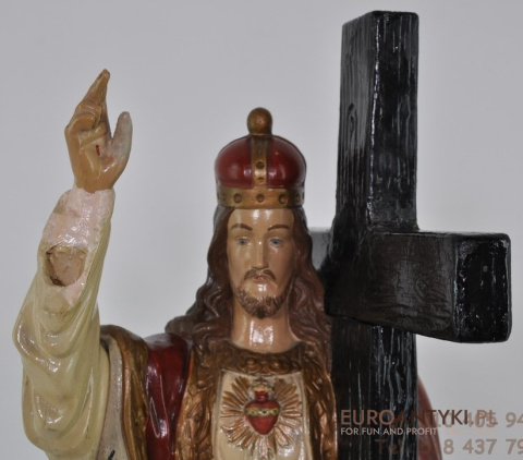 JEZUS CHRYSTUS DUZA STARA FIGURKA FIGURA ANTYK XXL