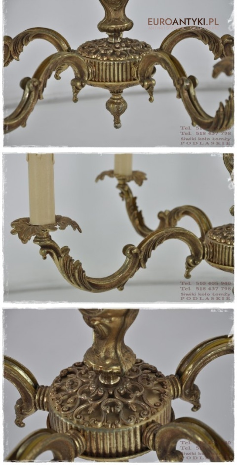 SLICZNY STARY ZYRANDOL W STYLU BAROK ROKOKO XL