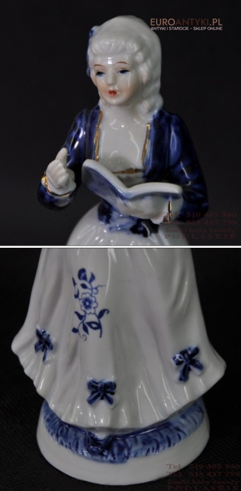 STARA FIGURKA KOBIETA DAMA PANI sygnowanie