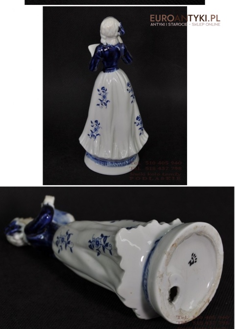 STARA FIGURKA KOBIETA DAMA PANI sygnowanie