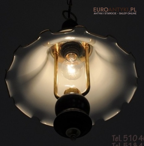 STARA LAMPA LUSTYKALNA KLOSZ SZKLANY KWIAT DO HOLU