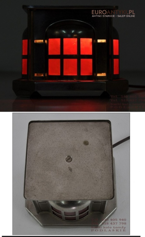 STARA LAMPKA LAMPA ART DECO SREBRNA SREBRNY KOLOR