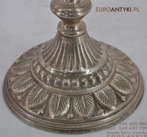 STARE SREBRNE SWIECZNIKI SREBRNY KOLOR ANTYK