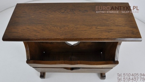 STARY DREWNIANY GAZETNIK GAZECIAK STOJAK NA GAZETY