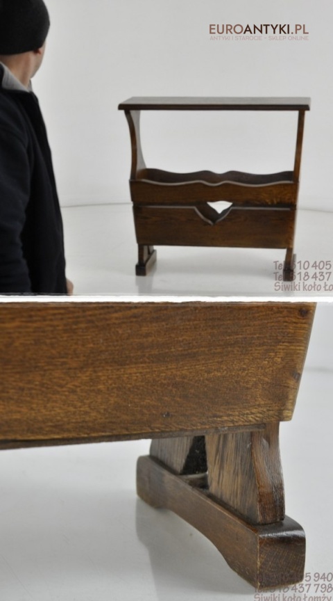 STARY DREWNIANY GAZETNIK GAZECIAK STOJAK NA GAZETY