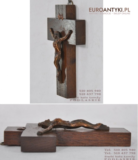 STARY KRZYZ JEZUS CHRYSTUS INRI KRZYZYK drewno