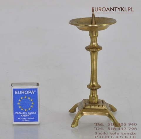 STARY MALY SWIECZNIK BRAZ SWIECZNICZEK Z MOSIADZU