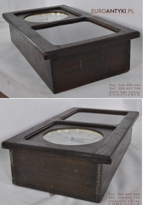 STARY ZEGAR SKRZYNIOWY WISZACY LATA 1900 antyk