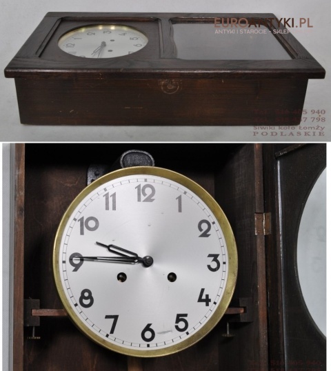 STARY ZEGAR SKRZYNIOWY WISZACY LATA 1900 antyk