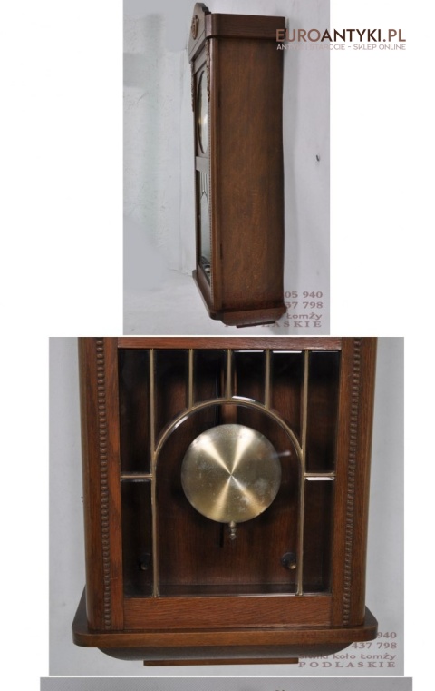 STARY ZEGAR SKRZYNIOWY Z WITRAZEM KIENZLE