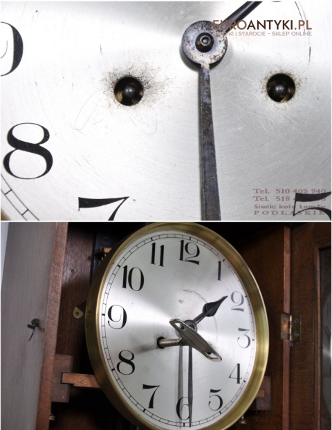 STARY ZEGAR SKRZYNIOWY Z WITRAZEM KIENZLE