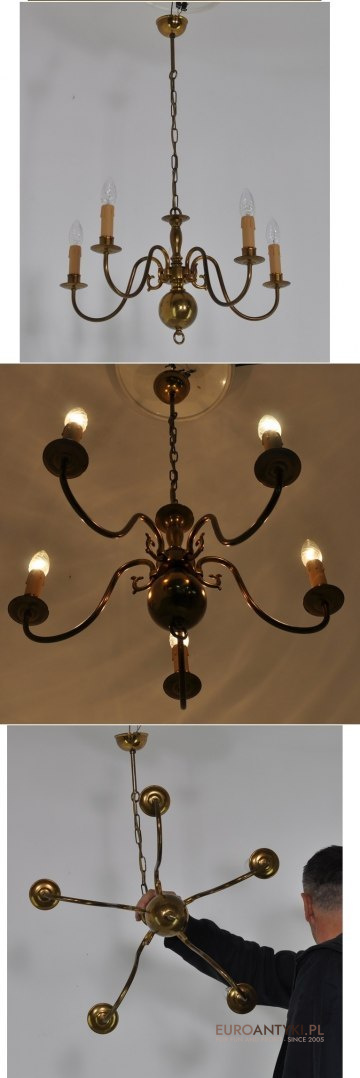 STARY ZYRANDOL LAMPA SUFITOWA PAJĄK RUSTIC