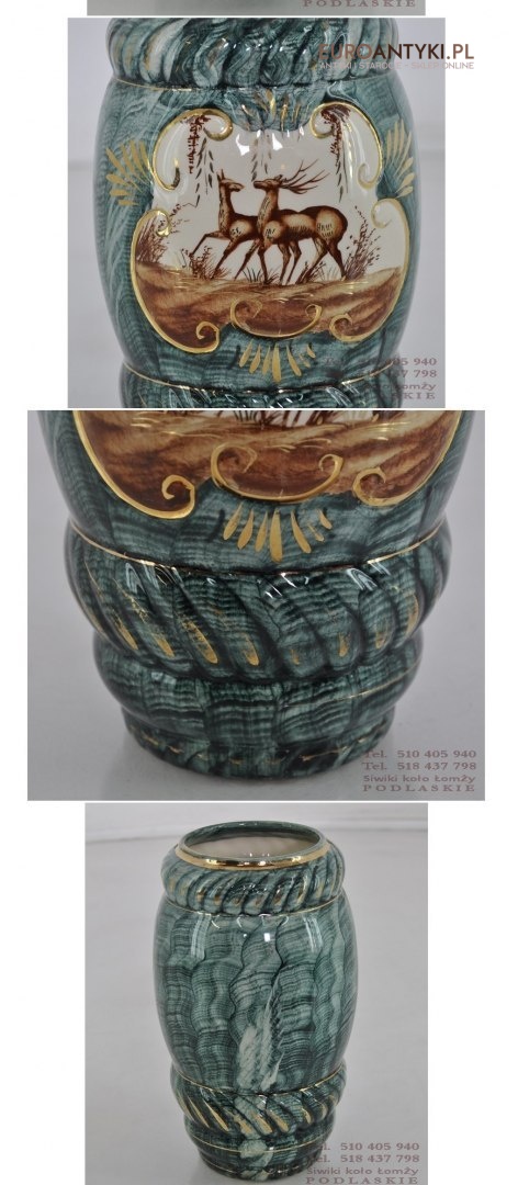 WAZA Z JELENIAMI DZBANEK FLAKON MYSLIWSKI JELEN