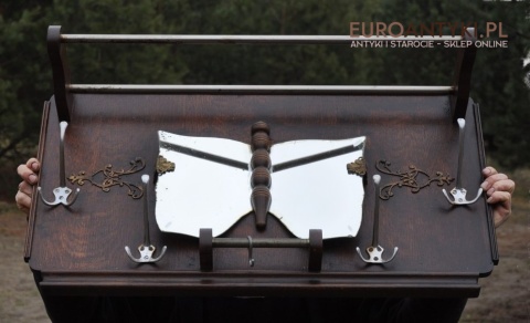 XL ANTYK STARA GARDEROBA WIESZAKI HAKI SECESYJNE