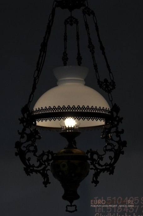 XL DUZA STARA LAMPA MAJOLIKA ANTYK CERAMIKA 1940